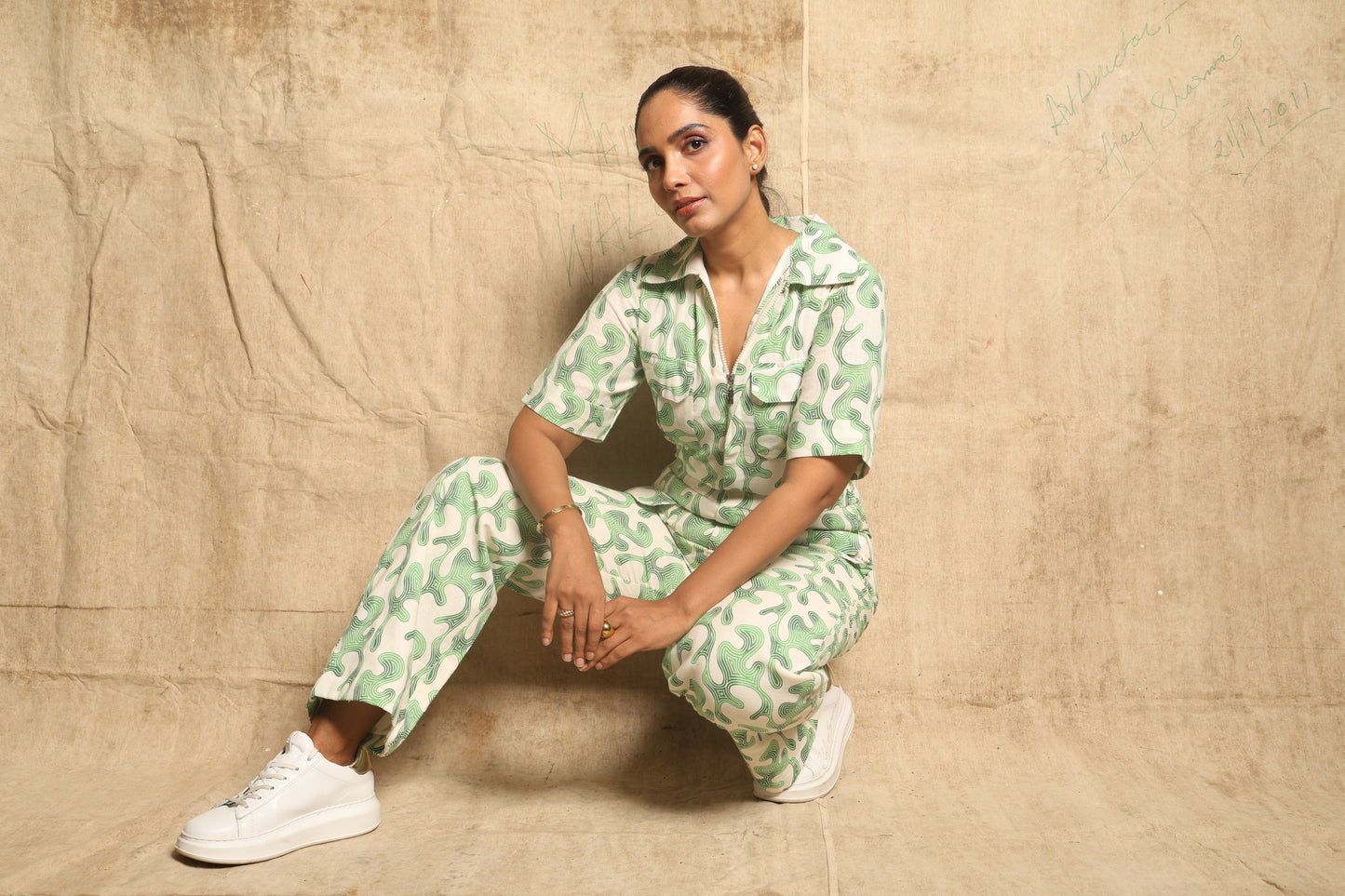 Spiral Green Jumpsuit