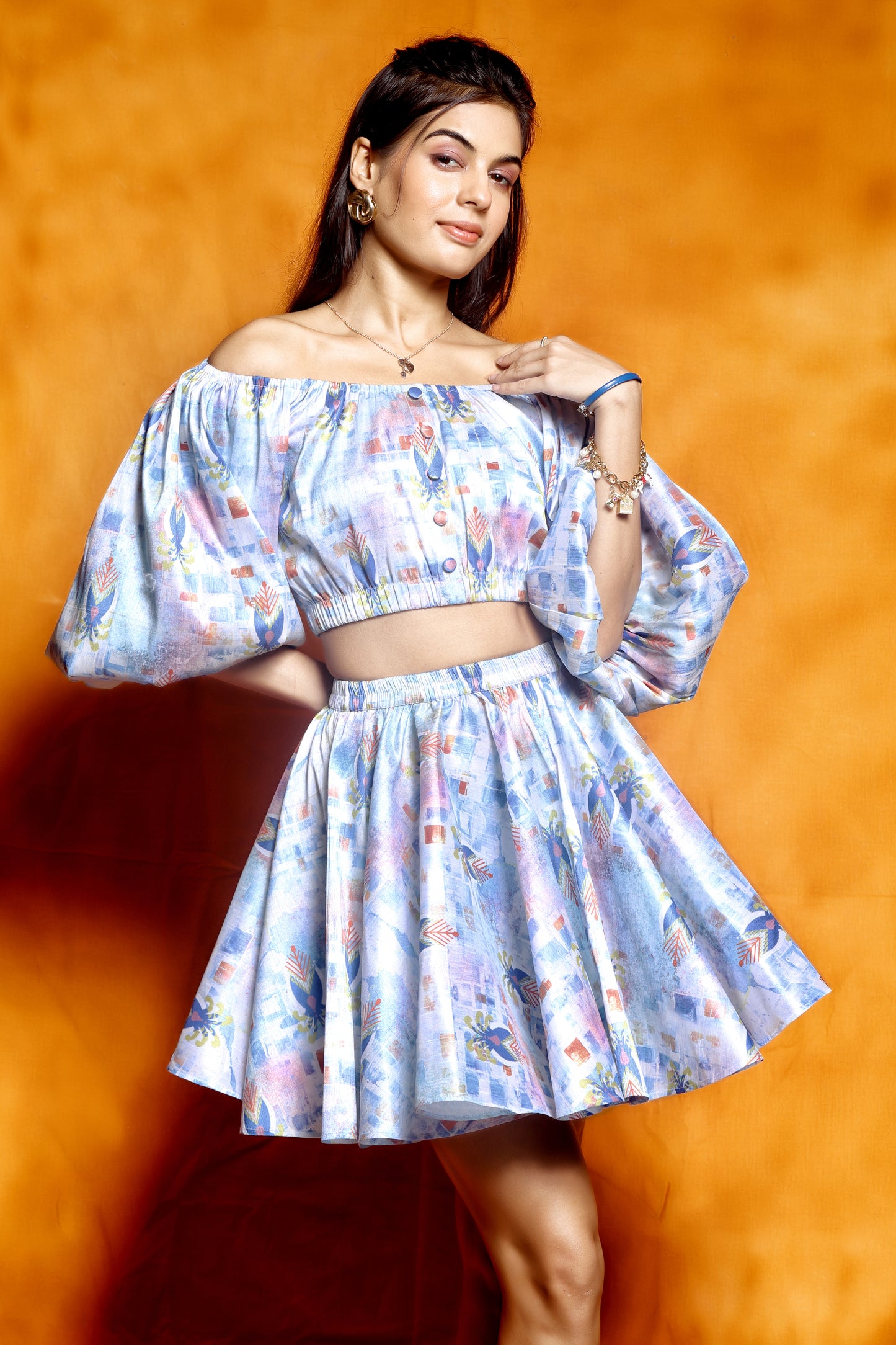 jacquard co-ords skirt set